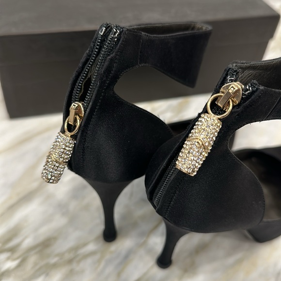 GUCCI SATIN BLACK PUMPS 36 1/2 6.5 - Picture 5 of 8